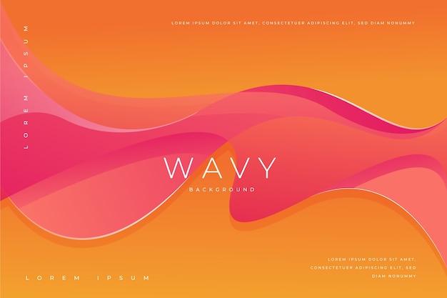 Abstract wallpaper with wavy colorful shapes