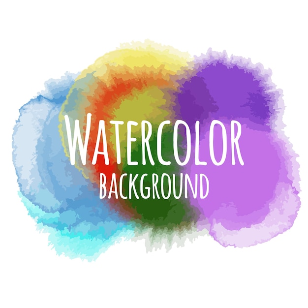 Abstract watercolor background multicolored isolated on white Vector