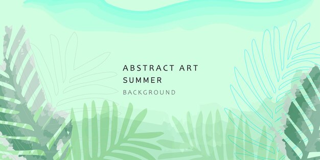 Abstract watercolor background vector Floral art for wall decoration and prints