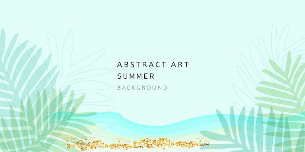 Abstract watercolor background vector Wallpaper and botanical art linegolden texture and brush