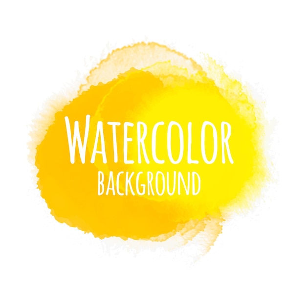 Abstract watercolor background yellow color isolated on white color Vector