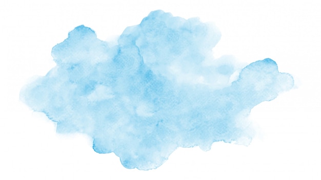 Abstract watercolor blue cloud