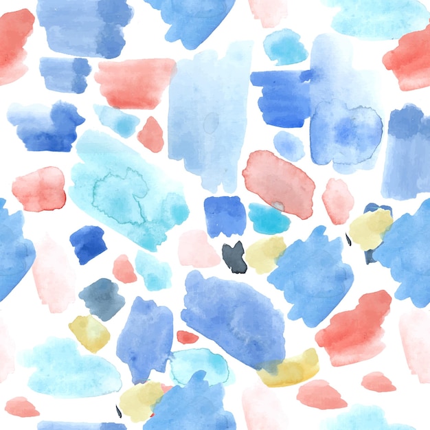 Abstract Watercolor Brush Seamless Pattern