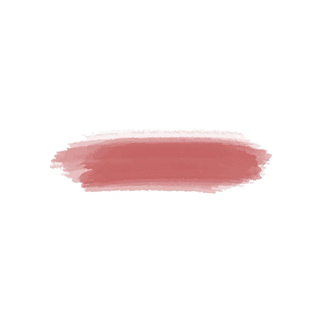 Abstract watercolor brush stroke. Creative red illustration. Smear brush on a white background.