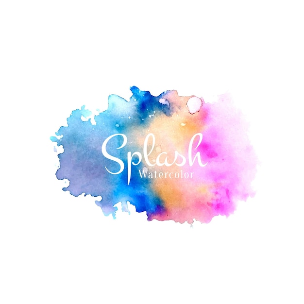 Abstract watercolor colorful splash