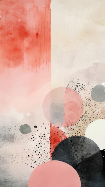 Vector abstract watercolor geometric circles art