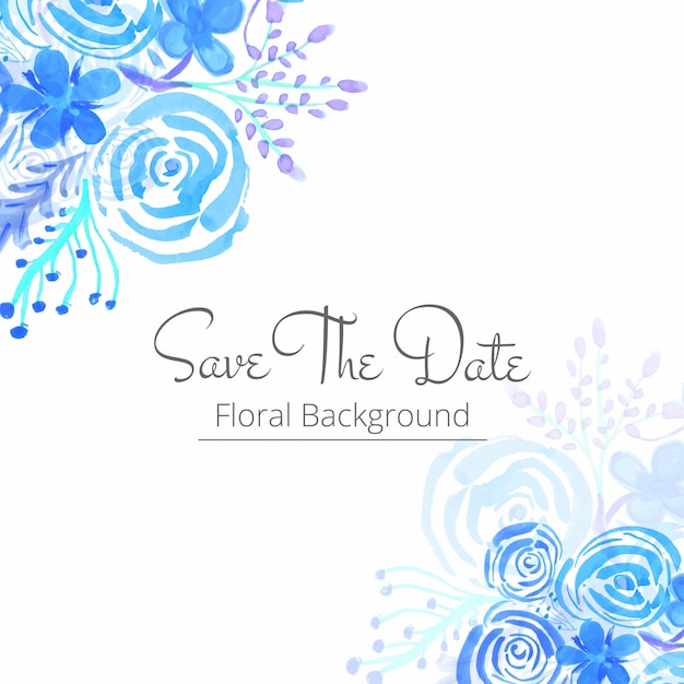 Abstract watercolor wedding floral background