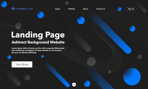 Abstract wave background website Landing Page.