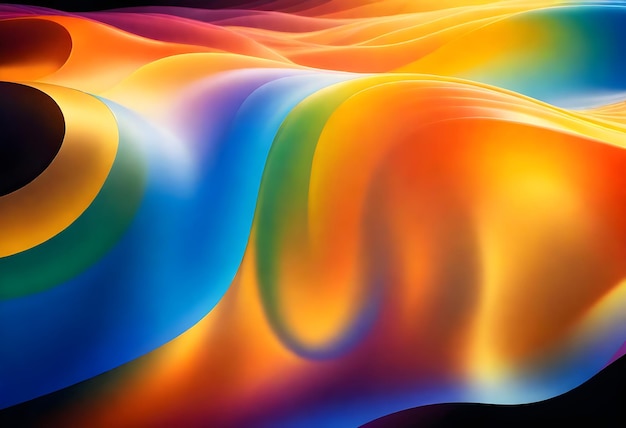 an abstract wave background with rainbow color