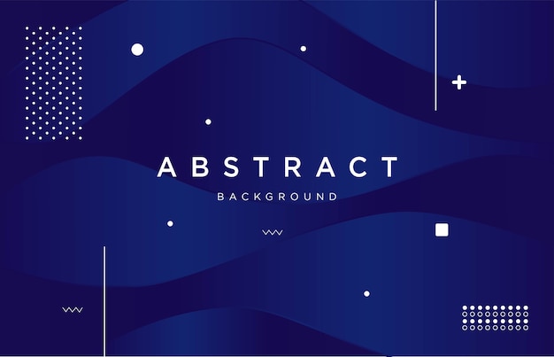 Abstract wave dark blue gradient background  