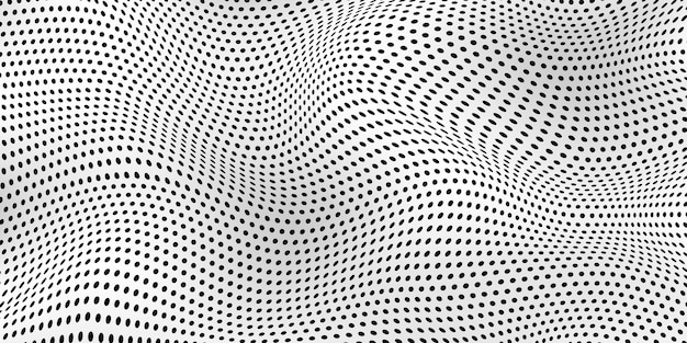 Abstract wave dot halftone pattern, Grid paper graph background