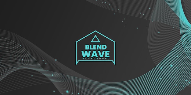 Abstract Wave Effect BLack Blue Background Multipurpose Design Banner