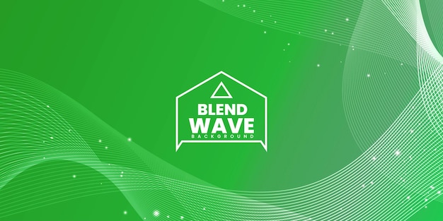 Abstract Wave Effect Light Green Background Multipurpose Design Banner