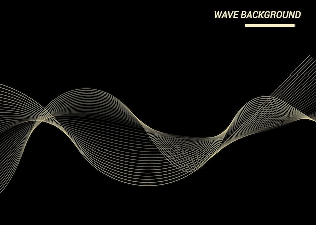 Abstract wave element for design.Stylized line art background. Vector