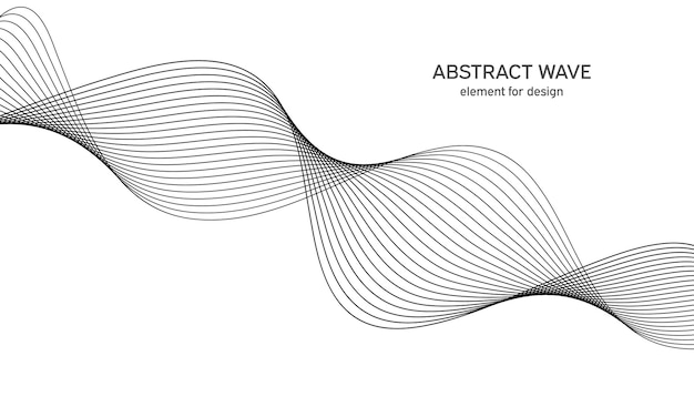 Abstract wave element for design