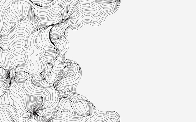 Vector abstract wave line art background