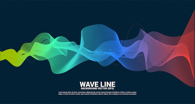 Abstract wave line background