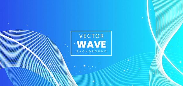 Abstract Wave Line Colorful Background