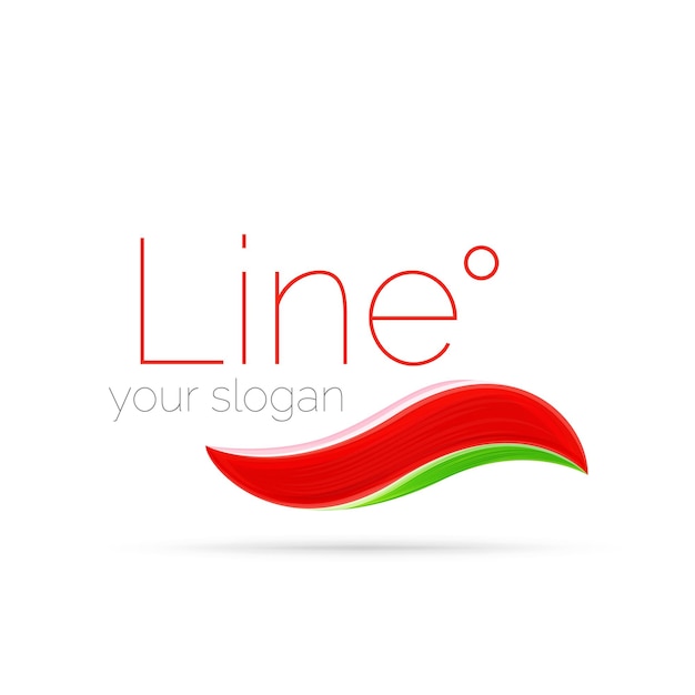 Abstract wave line logo