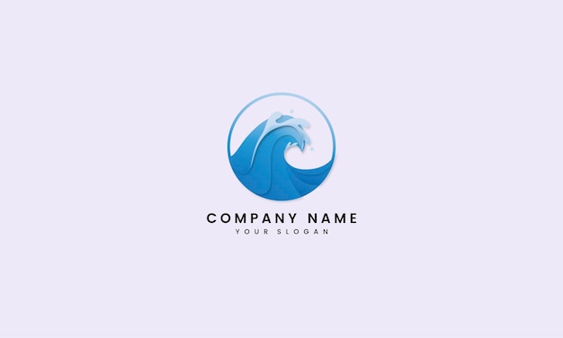 Abstract Wave logo design water