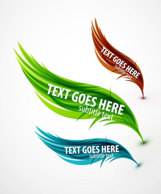 Abstract wave text line