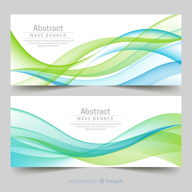 Abstract waves banners