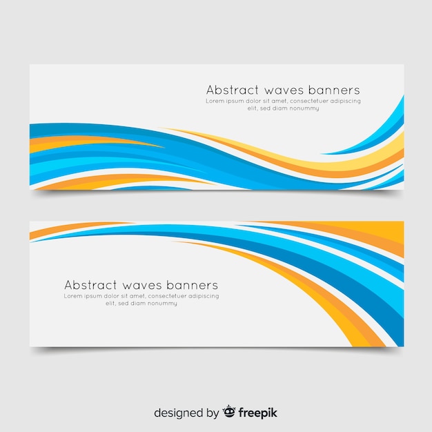 Abstract waves banners