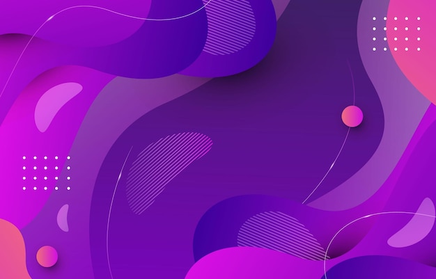 Abstract Wavy Background in Purple Color