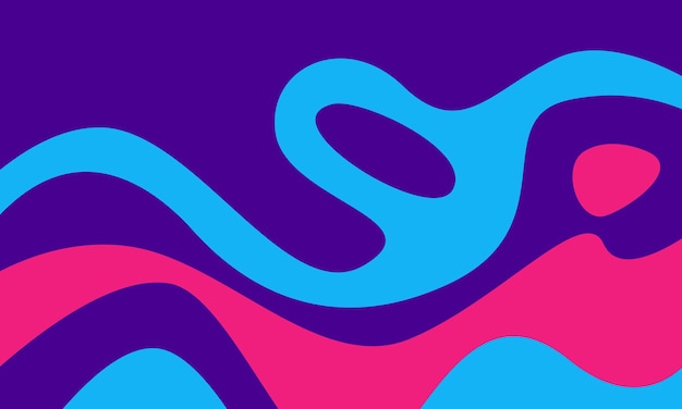 Abstract Wavy background template for banner with vibrant or neon color