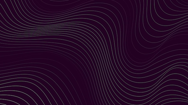 Vector abstract wavy contour line on purple background in 4k resolution