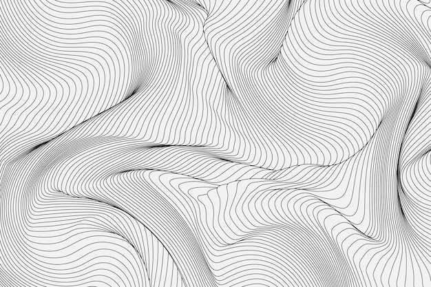 Abstract wavy line background parametric surface