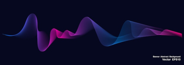 abstract wavy line colorful background