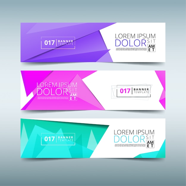 Abstract Web banner design template