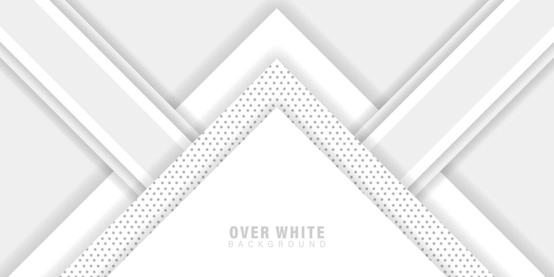 abstract over white background Minimal geometric vector background Dynamic white shapes with gray