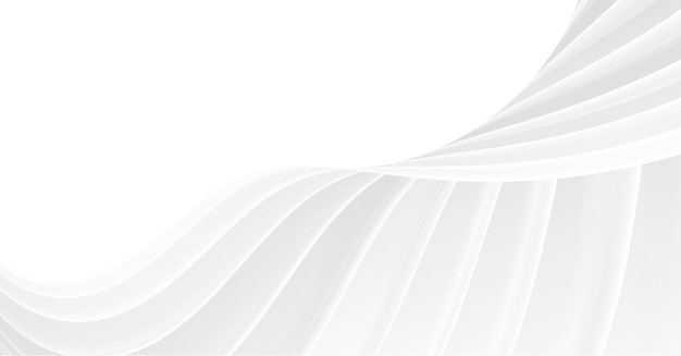 Vector abstract white background with white ribbon close up subtle curve