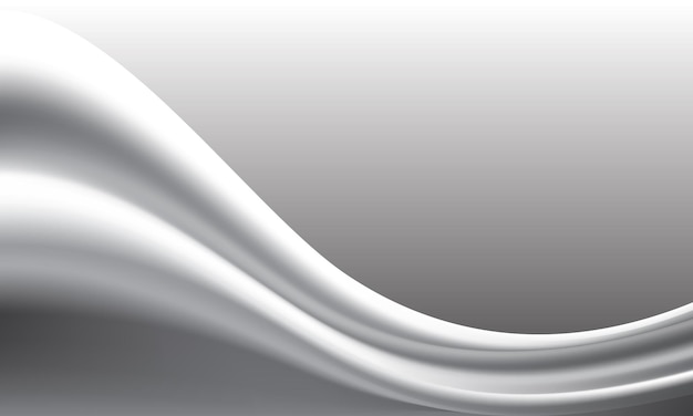 Vector abstract white grey wave curve with blank space luxury background vector