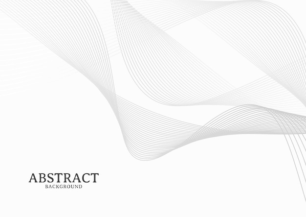 Abstract white and grey wave line design element, Wavy line background design template