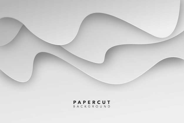 abstract white paper cut background