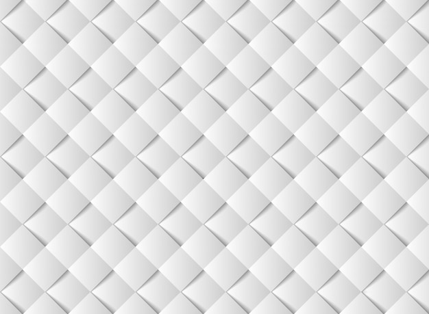 Abstract white paper cut square pattern design.