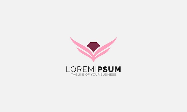 Abstract Wings Beauty logo design template