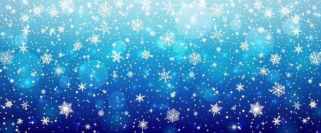 Abstract winter background with snowflakes vector