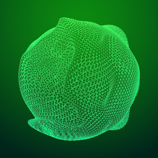 Abstract wireframe sphere