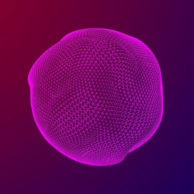 Abstract wireframe sphere