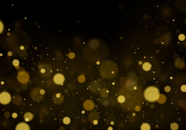 Abstract with gold bokeh effect.