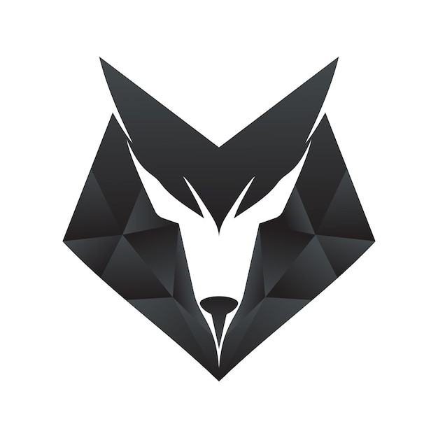 Abstract Wolf Head Geometric Logo - Low Poly Wolf - Polygonal Wolf Illustrations