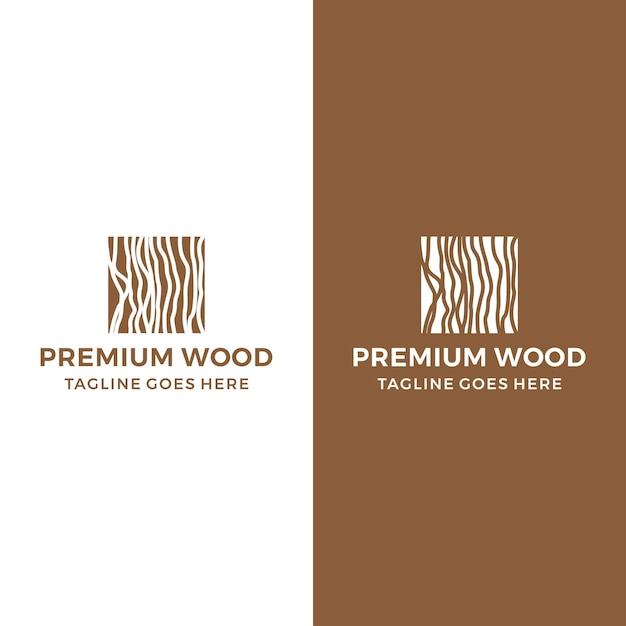 Abstract wood texture logo vector template