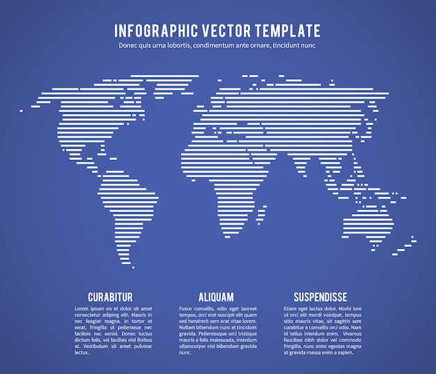 Abstract world map