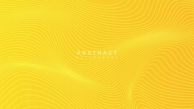 Abstract Yellow 3D Modern Wave Curve Line Background Presentation Vector Template