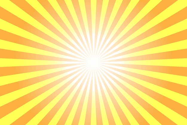 Abstract yellow background with sun rays illustration