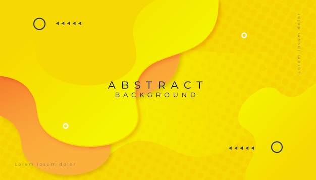 Abstract yellow background with wave shapes